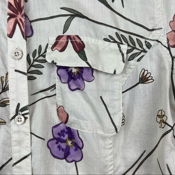 Orvis Womens Long Sleeve Button Down Top Size S Floral Lightweight Hiking Cotton - Picture 8 of 16